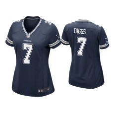 Women's Dallas Cowboys #7 Trevon Diggs Navy Game Jersey