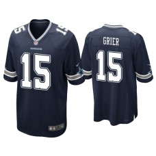 Men's Dallas Cowboys #15 Will Grier Navy Game Jersey