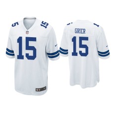 Men's Dallas Cowboys #15 Will Grier White Game Jersey