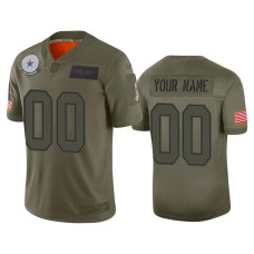 Men's Dallas Cowboys #00 Custom Camo 2019 Salute to Service Limited Jersey