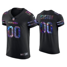 Men's Dallas Cowboys #00 Custom Black Golden Edition Holographic Jersey