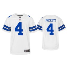 Youth Dallas Cowboys #4 Dak Prescott White Game Jersey