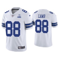 Men's Dallas Cowboys #88 60th Anniversary CeeDee Lamb White Limited Jersey