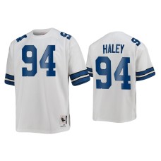 Men's Dallas Cowboys #94 Charles Haley White 1977 Throwback Authentic Jersey