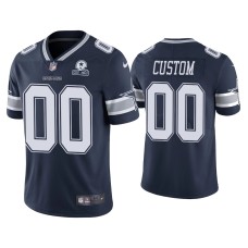 Men's Dallas Cowboys #00 60th Anniversary Custom Navy Limited Jersey