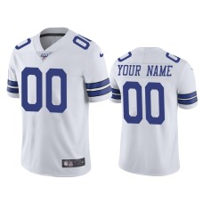 Men's Dallas Cowboys #00 100th Season Custom White Vapor Limited Jersey