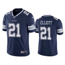 Men's Dallas Cowboys #21 Ezekiel Elliott 100th Season Navy Vapor Limited Jersey