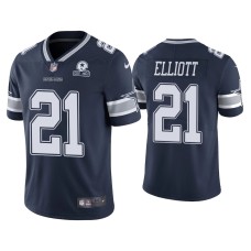 Men's Dallas Cowboys #21 60th Anniversary Ezekiel Elliott Navy Limited Jersey