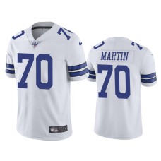 Men's Dallas Cowboys #70 Zack Martin 100th Season White Vapor Limited Jersey