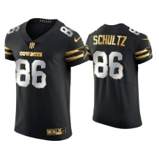 Men's Dallas Cowboys #86 Dalton Schultz Black Golden Edition Elite Jersey