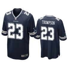 Men's Dallas Cowboys #23 Darian Thompson Navy Game Jersey