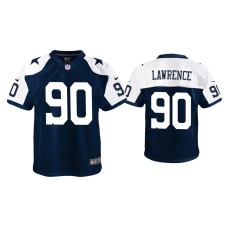 Youth Dallas Cowboys #90 DeMarcus Lawrence Navy Alternate Game Jersey