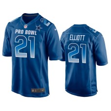 Men's Dallas Cowboys #21 Ezekiel Elliott NFC Nike Game Royal Jersey - 2019 Pro Bowl