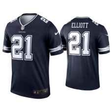 Men's Dallas Cowboys #21 Ezekiel Elliott Navy Legend Jersey