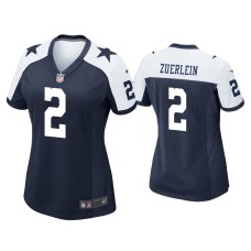 Women's Dallas Cowboys #2 Greg Zuerlein Navy Alternate Game Jersey