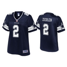 Women's Dallas Cowboys #2 Greg Zuerlein Navy Pro Line Jersey