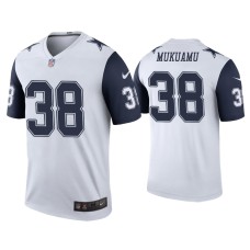 Men's Dallas Cowboys #38 Color Rush Legend Israel Mukuamu White Jersey