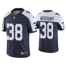 Men's Dallas Cowboys #38 Israel Mukuamu Vapor Limited Navy Jersey