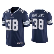 Men's Dallas Cowboys #38 Israel Mukuamu Vapor Limited Navy Jersey