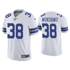 Men's Dallas Cowboys #38 Israel Mukuamu Vapor Limited White Jersey