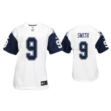 Youth Dallas Cowboys #9 Jaylon Smith White Color Rush Game Jersey