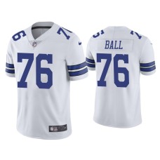 Men's Dallas Cowboys #76 Josh Ball Vapor Limited White Jersey