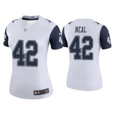 Women's Dallas Cowboys #42 Color Rush Legend Keanu Neal White Jersey