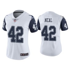 Women's Dallas Cowboys #42 Color Rush Limited Keanu Neal White Jersey