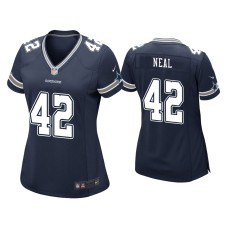 Women's Dallas Cowboys #42 Keanu Neal Navy Game Jersey