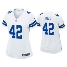 Women's Dallas Cowboys #42 Keanu Neal White Game Jersey