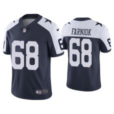 Men's Dallas Cowboys #68 Matt Farniok Vapor Limited Navy Jersey