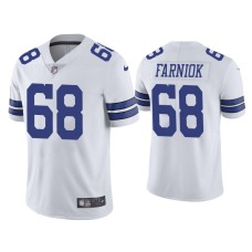 Men's Dallas Cowboys #68 Matt Farniok Vapor Limited White Jersey