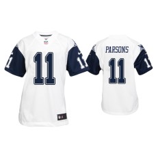 Youth Dallas Cowboys #11 Micah Parsons White Color Rush Game Jersey