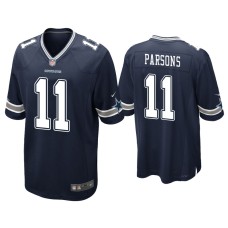 Men's Dallas Cowboys #11 Micah Parsons Navy 2021 NFL Draft Game Jersey