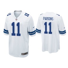 Men's Dallas Cowboys #11 Micah Parsons White 2021 NFL Draft Game Jersey