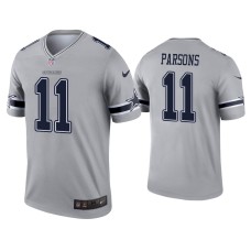 Men's Dallas Cowboys #11 Micah Parsons Gray Inverted Legend Jersey