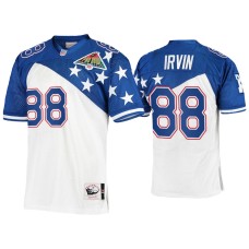 Men's Dallas Cowboys #88 Michael Irvin Mitchell & Ness 1994 Pro Bowl White Blue NFC Jersey