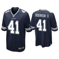 Men's Dallas Cowboys #41 Reggie Robinson II Navy Game Jersey