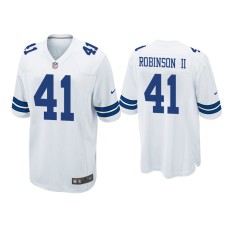 Men's Dallas Cowboys #41 Reggie Robinson II White Game Jersey