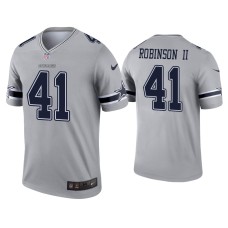 Men's Dallas Cowboys #41 Reggie Robinson II Gray Inverted Legend Jersey