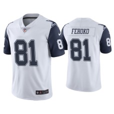 Men's Dallas Cowboys #81 Color Rush Limited Simi Fehoko White Jersey