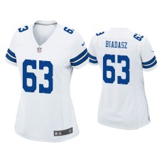 Women's Dallas Cowboys #63 Tyler Biadasz White Game Jersey