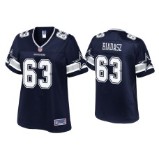 Women's Dallas Cowboys #63 Tyler Biadasz Navy Pro Line Jersey