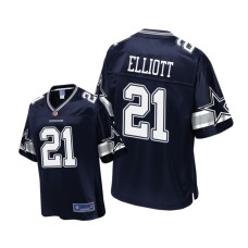 Youth Dallas Cowboys #21 Navy Ezekiel Elliott Pro Line Jersey