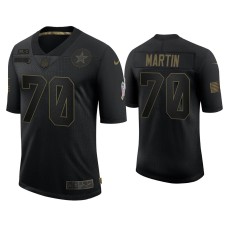 Men's Dallas Cowboys #70 Zack Martin Black 2020 Salute to Service Limited Jersey