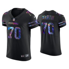 Men's Dallas Cowboys #70 Zack Martin Black Golden Edition Holographic Jersey