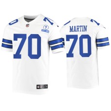 Men's Dallas Cowboys #70 Zack Martin White 60th Season Vintage Jersey