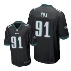 Men's Philadelphia Eagles #91 Black Fletcher Cox Nike Game Jersey