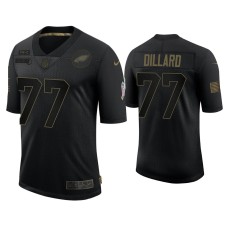 Men's Philadelphia Eagles #77 Andre Dillard Black 2020 Salute to Service Limited Jersey