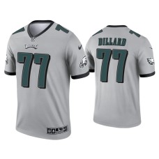 Men's Philadelphia Eagles #77 Andre Dillard Silver Inverted Legend Jersey